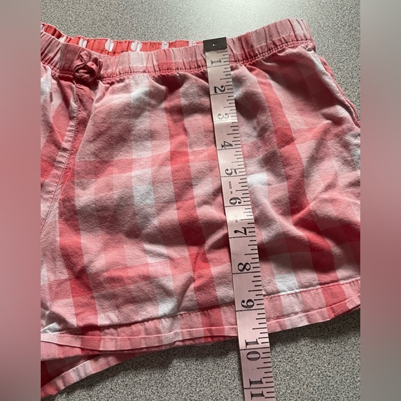 Gap Body Orange & White Check Pj Shorts Size Medium - Picture 10 of 10
